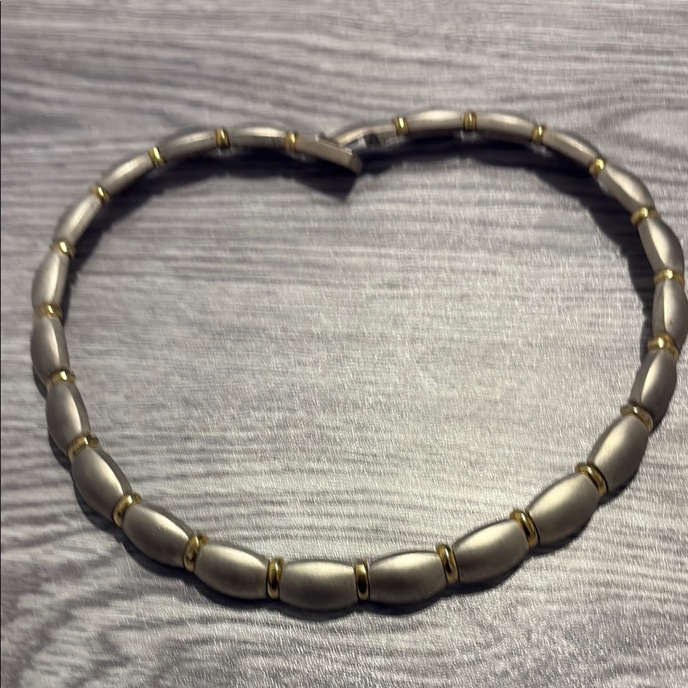 Vintage Silver and Gold Necklace Timeless Elegance